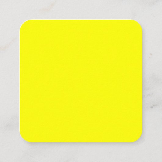 Gele vierkant Visitekaartje (Achterkant)
