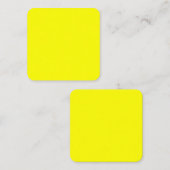 Gele vierkant Visitekaartje (Voorkant / Achterkant)