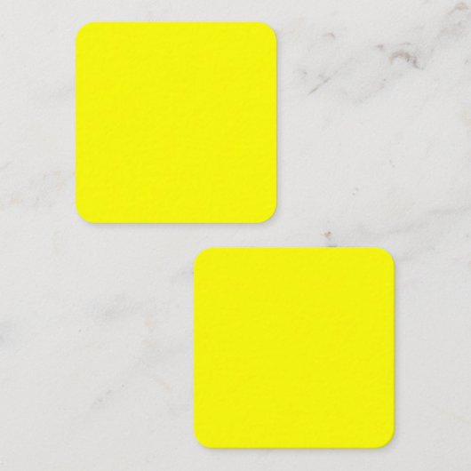 Gele vierkant Visitekaartje (Voorkant / Achterkant)