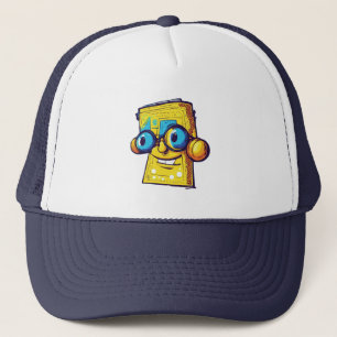 Gele vierkante kerel trucker pet