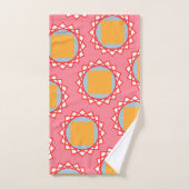 Gele Vierkante Patroon Bad Handdoek (Handdoek)