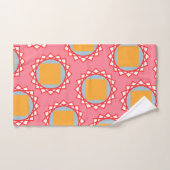 Gele Vierkante Patroon Bad Handdoek (Handdoek)