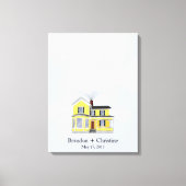 Gele vingerafdrukgids voor thuisgebruik canvas afdruk (Voorkant)