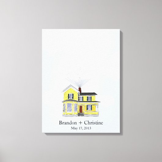 Gele vingerafdrukgids voor thuisgebruik canvas afdruk (Voorkant)