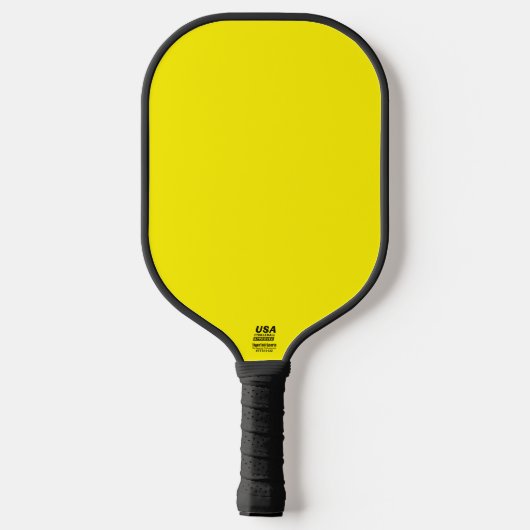 Gele vingerverf pickleball paddle (Achterkant)