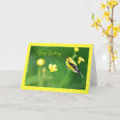 Gele Vink Wenskaart Kaart (Gele Bloem)