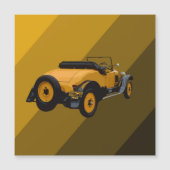 Gele vintage cabriolet, magnetische kaart (Voorkant)