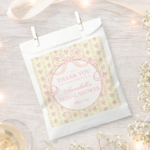 Gele Vintage Fantasie Bloemrijke Bruiloft Dessert Bedankzakje