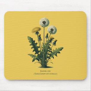 Gele Vintage Paardenbloemen Bloemen Muismat
