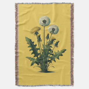 Gele Vintage Paardenbloemen Deken