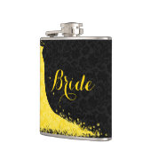 Gele Vintage Weddenschap Dress Bride Tekst Heupfles (Links)