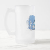 Gele vintonijn van geelglas. matglas bierpul (Links)