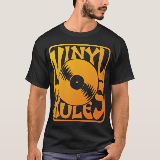 Gele vinylregels, oké? t-shirt (Voorkant)