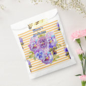 Gele viooltjes kunst Bloemen bloemige feestzakjes Bedankzakje (Gezegeld)