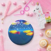 Gele vis papieren bordje (Feest)