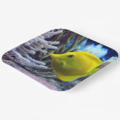 Gele vis papieren bordje (Gebogen)