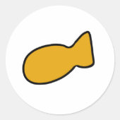 gele vis Sticker (Voorkant)