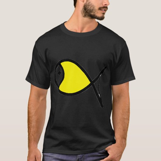 gele vis t-shirt (Voorkant)