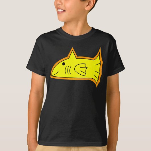 Gele vis t-shirt (Voorkant)