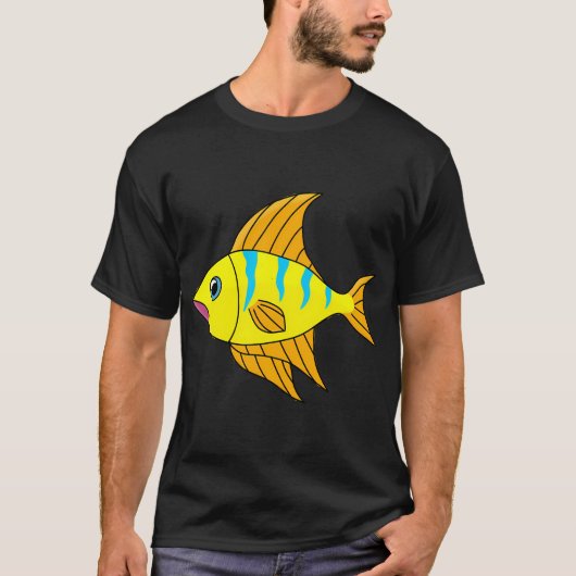 gele vis t-shirt (Voorkant)