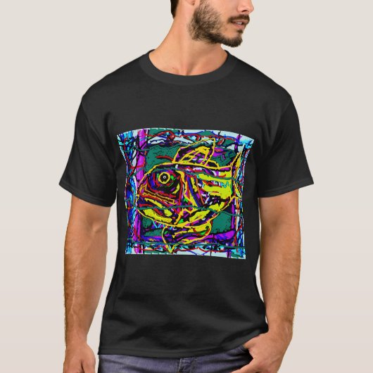 Gele Vis T-shirt (Voorkant)