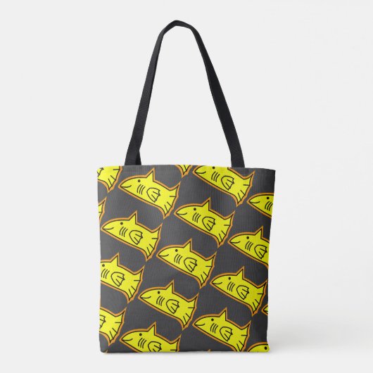 Gele vis tote bag (Achterkant)