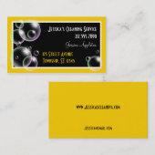 Gele Visitekaartjes voor het reinigen van bubbels (Voorkant / Achterkant)