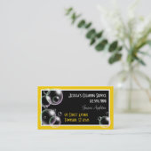 Gele Visitekaartjes voor het reinigen van bubbels (Staand voorkant)