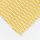 Gele visschalen patroonblauw fleece deken (Hoek)