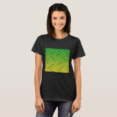 Gele visschubben lang t-shirt (Voorkant volledig)