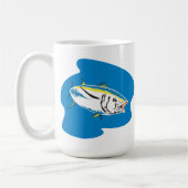 Gele vissenretro koffiemok (Links)