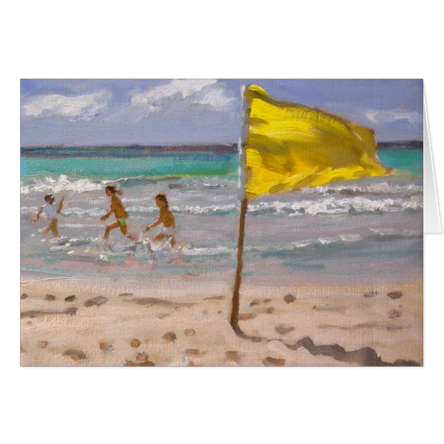 Gele vlag Barbados 2010 (Voorkant Horizontaal)