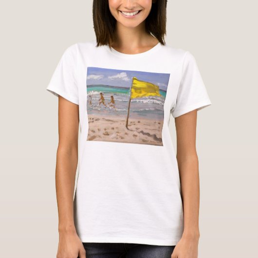 Gele vlag Barbados 2010 T-shirt (Voorkant)