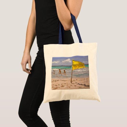 Gele vlag Barbados 2010 Tote Bag (Voorkant (product))