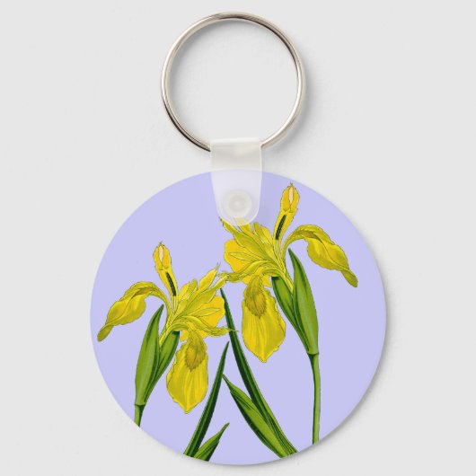 Gele vlag Iris Sleutelhanger voor botanische teken (Voorkant)