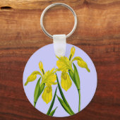 Gele vlag Iris Sleutelhanger voor botanische teken (Voorkant)