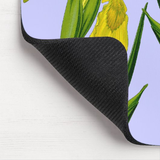 Gele vlag Iris Twins Mousepad Muismat (Hoek)