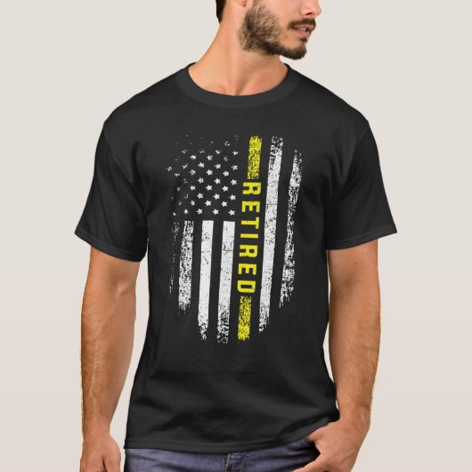 Gele vlag met 911 Dispatcher Thin Yellow Line Flag T-shirt (Voorkant)