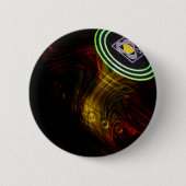 Gele vlam gelanceerd Bowl, 6 cm rondebadge Ronde Button 5,7 Cm (Voorkant)