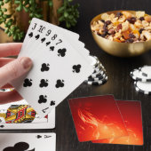 Gele vlam rood pokerkaarten (Insitu)
