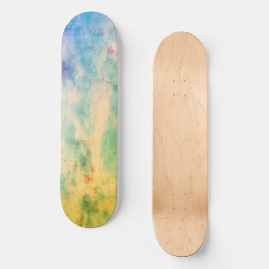 Gele vlammen persoonlijk skateboard (Voorkant)
