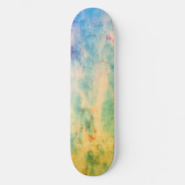 Gele vlammen persoonlijk skateboard
