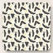 gele vleermuizen bier onderzetter (Voorkant)