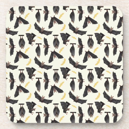gele vleermuizen bier onderzetter (Voorkant)