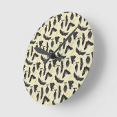 gele vleermuizen ronde klok (Hoek)