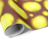 Gele Vlekken op Bruin Cadeaupapier (Rol Hoek)