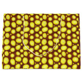 Gele Vlekken op Bruin Groot Cadeauzakje (Voorkant)