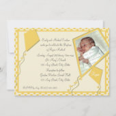 Gele vliegers Foto / Doopsel Kaart (Voorkant)