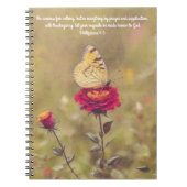 Gele Vlinder Art Bijbel Verse Gebed Journal Notitieboek (Voorkant)