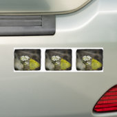 Gele vlinder bumpersticker (Op auto)